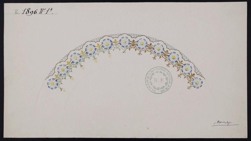 Eléments décoratifs [Assiette], Jules Auguste Habert-Dys, 4e quart 19e siècle