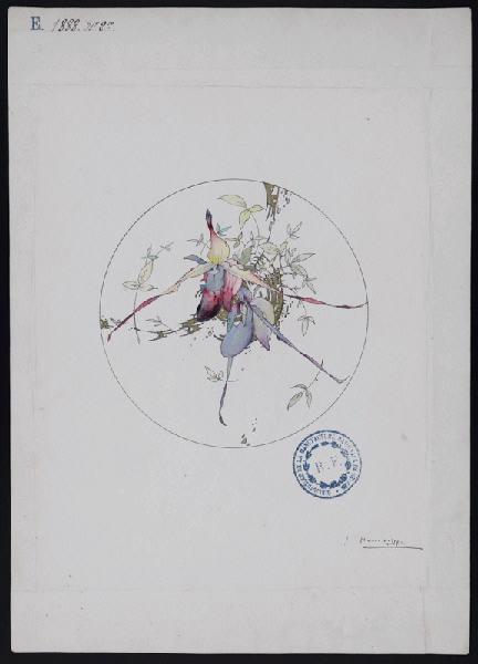 Eléments décoratifs [Assiette], Jules Auguste Habert-Dys, 4e quart 19e siècle