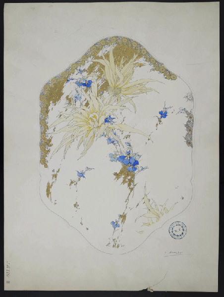 Eléments décoratifs [Plateau], Jules Auguste Habert-Dys, 4e quart 19e siècle