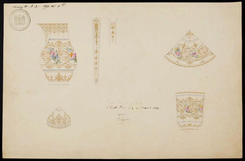 Eléments décoratifs [Cabaret], Émile Renard, 1853