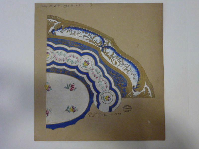 Elément décoratif [Plateau], Émile Renard, 1853