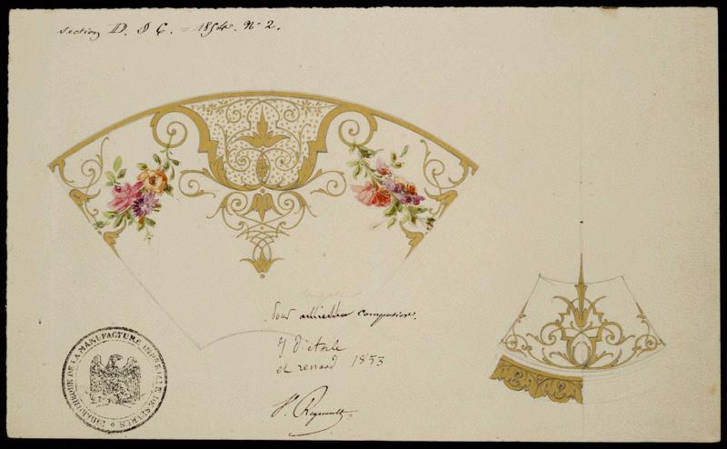 Eléments décoratifs [Compotier], Émile Renard, 1853