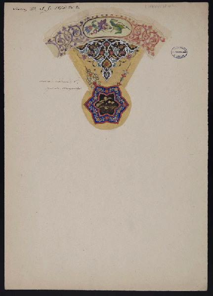 Eléments décoratifs [Assiette chinoise réticulée], Félix Maurice Charpentier, 1860