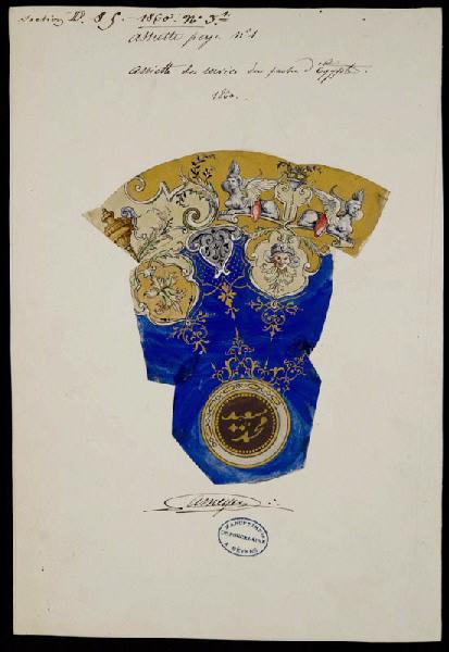 Eléments décoratifs [Assiette Peyre], Meyer, 1860