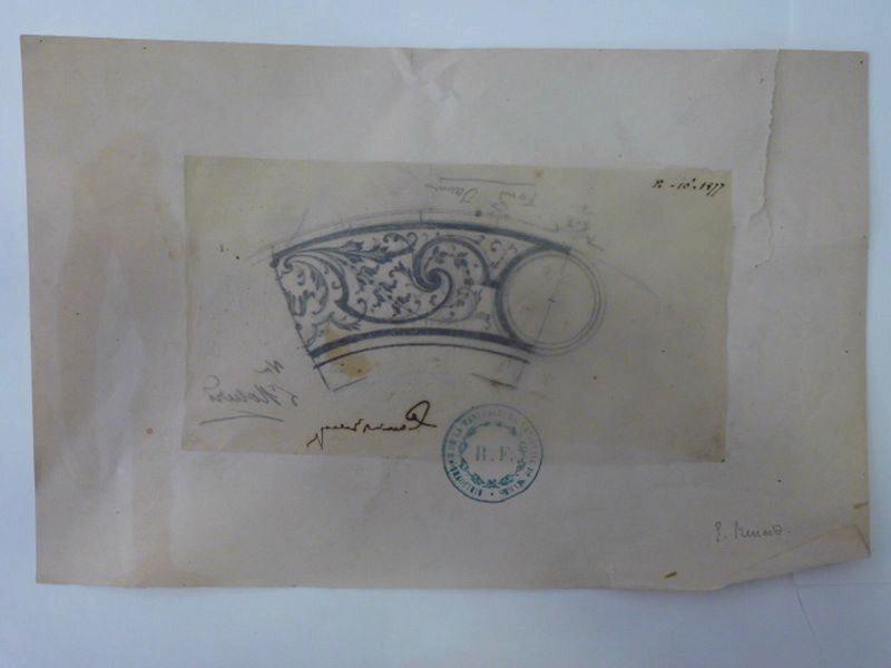 Eléments décoratifs [Assiette], Émile Renard, 4e quart 19e siècle