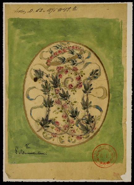 Elément décoratif [Chiffre], Emile Renard, 4e quart 19e siècle