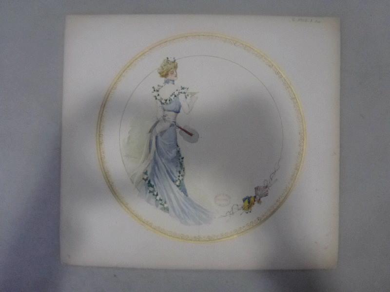 Assiette à dessert [Service Diane] ; Les Parisiennes, Albert Guillaume, 1902