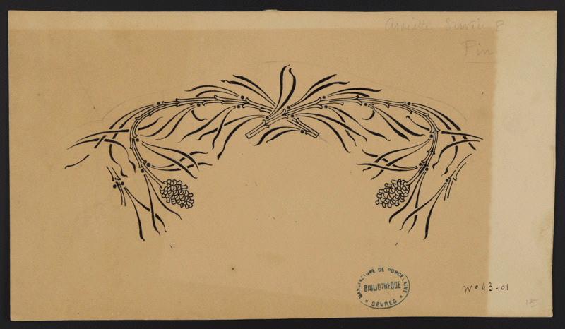 Eléments décoratifs [Marlis d'assiette service B], Henri Barberis, 1901