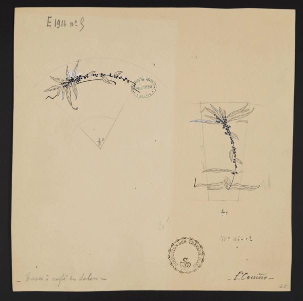 Eléments décoratifs [Tasse à café de salon], Louis Carriere, 1902