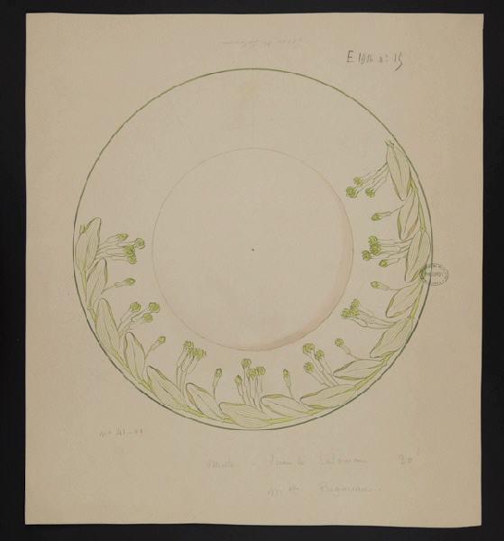 Assiette, Jeanne Leroux, 1er quart 20e siècle