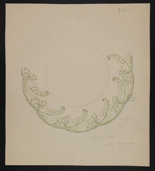 Eléments décoratifs [Assiette], Jeanne Leroux, 1er quart 20e siècle