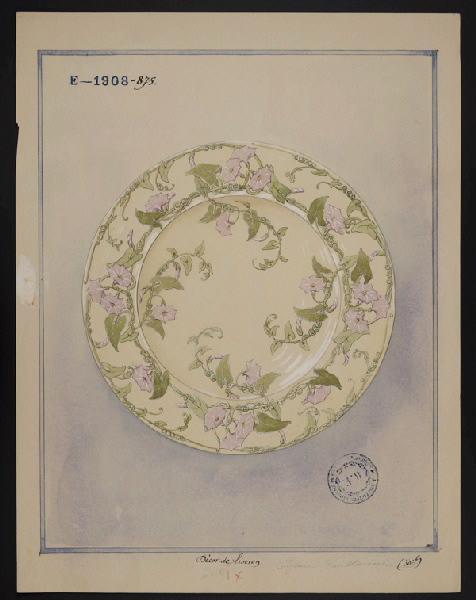 Elément décoratif [Assiette], Eugénie Bethmont, 1er quart 20e siècle