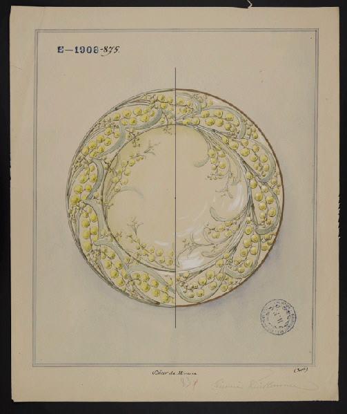 Eléments décoratifs [Assiette], Eugénie Bethmont, 1er quart 20e siècle