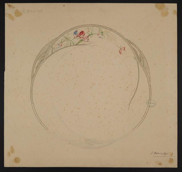 Elément décoratif [Assiette], Jules Auguste Habert-Dys, 1er quart 20e siècle