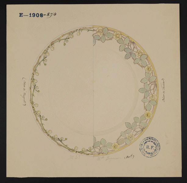Assiette, Jeanne Leroux, 1er quart 20e siècle