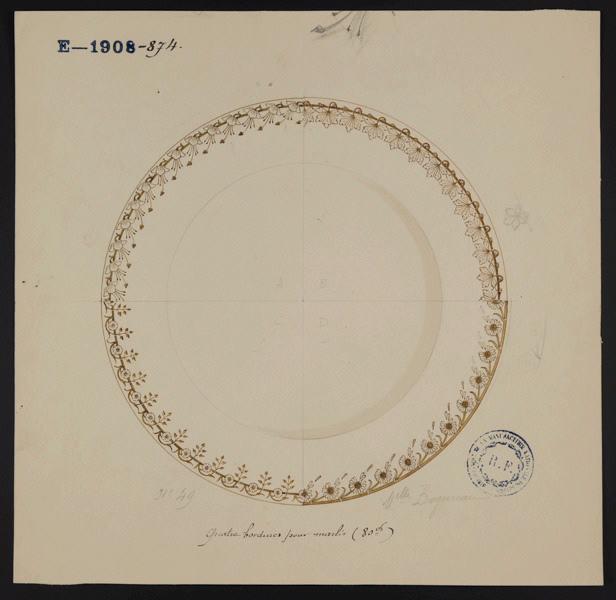 Assiette, Jeanne Leroux, 1er quart 20e siècle