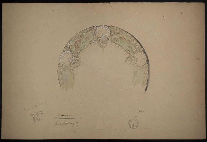 Marli d'assiette (Service poisson), Léonard Gebleux, 1er quart 20e siècle