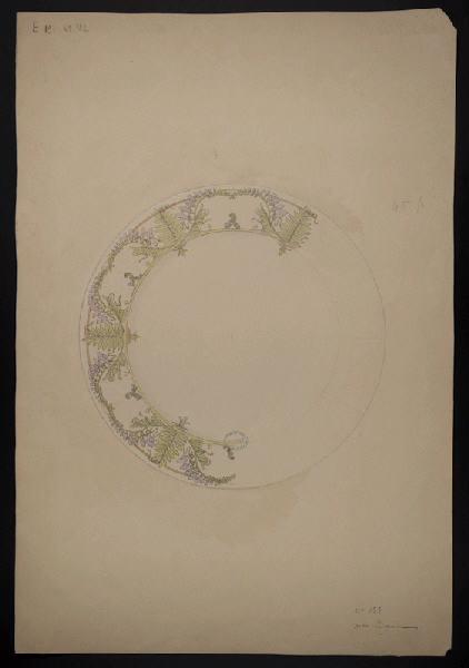 Assiette (service B), Jeanne Leroux, 1er quart 20e siècle