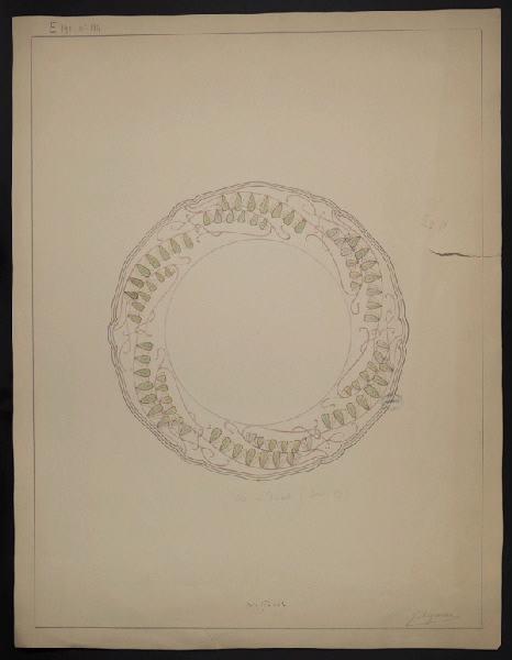 Assiette à dessert [Service B], Jeanne Leroux, 1er quart 20e siècle