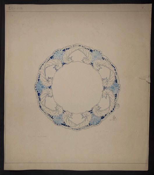 Assiette à dessert [Service B], Jeanne Leroux, 1er quart 20e siècle