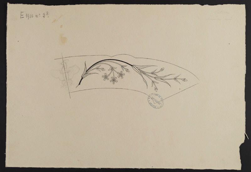 Plateau à gâteau, Eugénie Bethmont, 1er quart 20e siècle