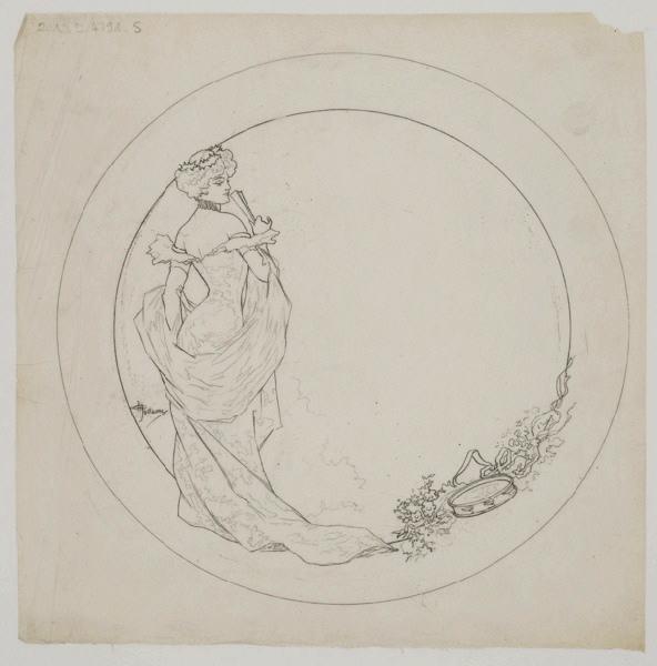 Assiette du service Diane ; Les Parisiennes, Albert Guillaume, 1902