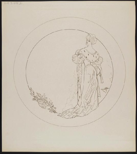 Assiette à dessert [Service Diane] ; Les Parisiennes, Albert Guillaume, 1902