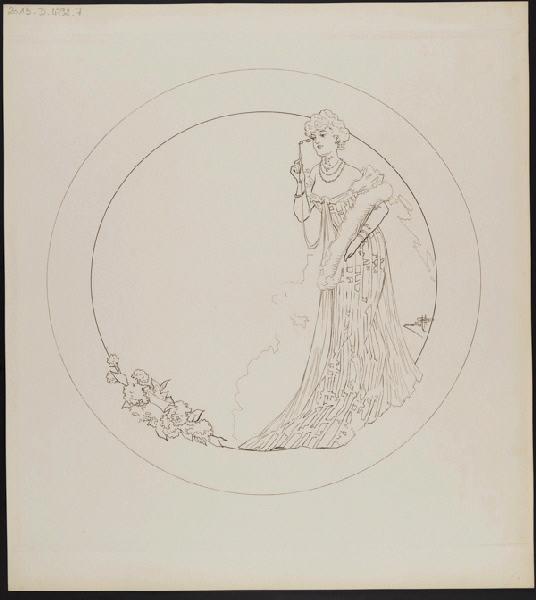 Assiette à dessert [Service Diane] ; Les Parisiennes, Albert Guillaume, 1902