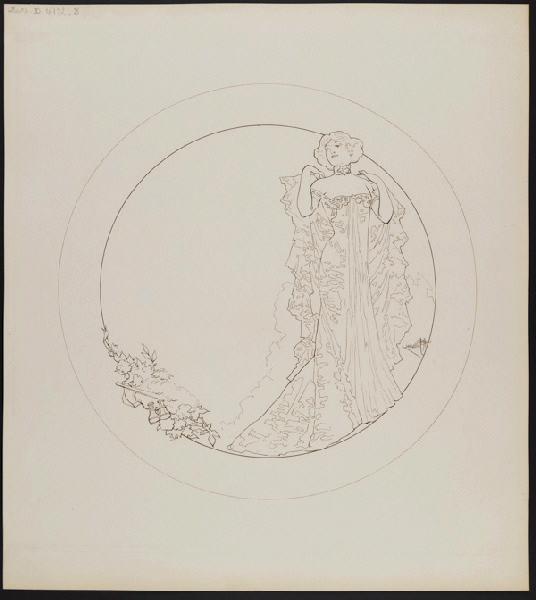 Assiette à dessert [Service Diane] ; Les Parisiennes, Albert Guillaume, 1902