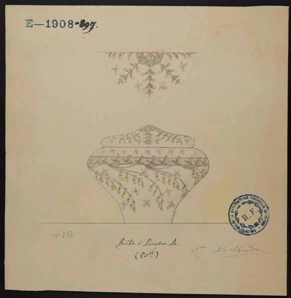 Boîte à poudre, Eugénie Bethmont, 1er quart 20e siècle