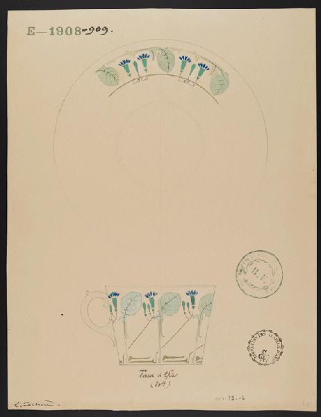 Tasse à thé, Louis Carriere, 1er quart 20e siècle