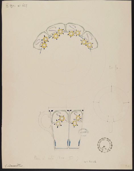 Tasse à café, Louis Carriere, 1902