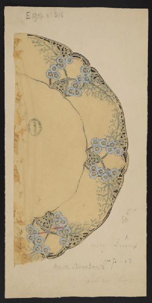 Assiette [Service B], Jeanne Leroux, 1er quart 20e siècle