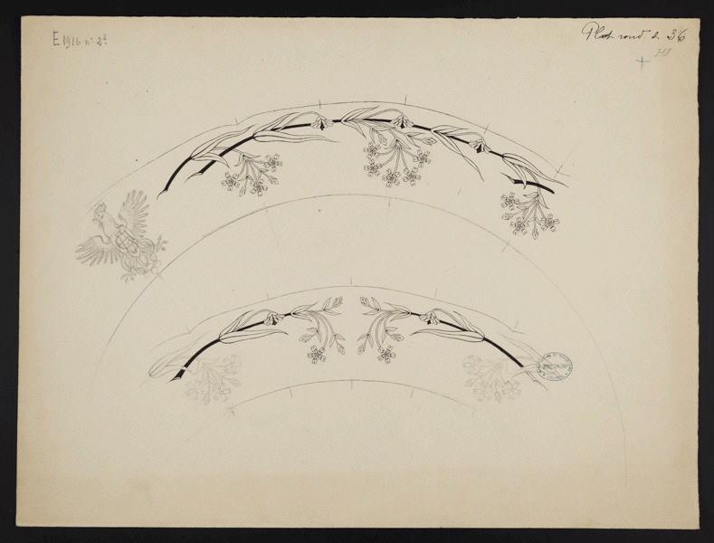 Plat rond, Eugénie Bethmont, 1er quart 20e siècle