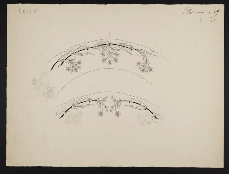 Plat rond, Eugénie Bethmont, 1er quart 20e siècle