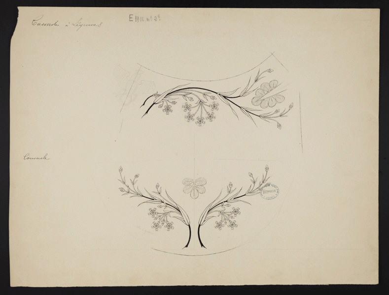 Casserole à légumes et couvercle, Eugénie Bethmont, 1er quart 20e siècle