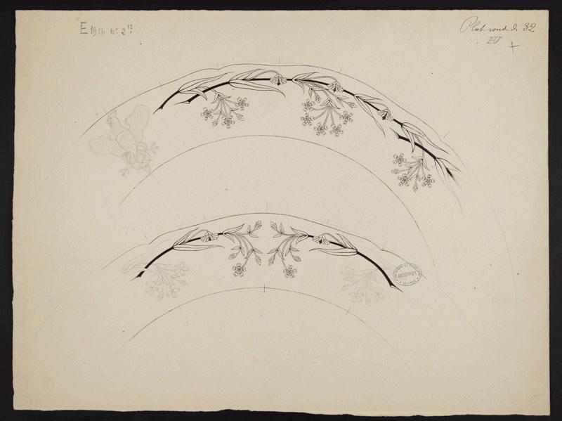 Plat rond, Eugénie Bethmont, 1er quart 20e siècle