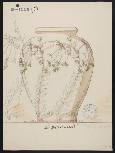 Vase Berthet, Jeanne Leroux, 1900
