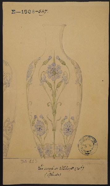 Vase carafe de Villebon, Eugénie Bethmont, 1er quart 20e siècle