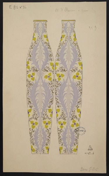 Vase d'Alençon à pans, Henri Gillet, 1er quart 20e siècle