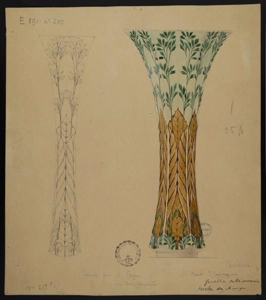 Vase cornet d'Aulnay, Henri Barberis, 1er quart 20e siècle
