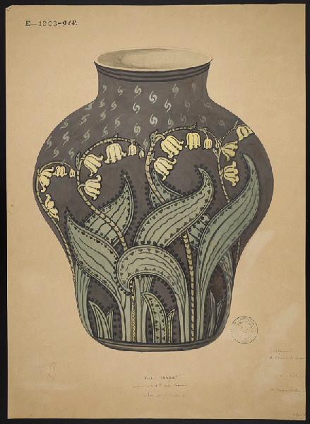 Vase Muguet, Eugénie Bethmont, 1er quart 20e siècle