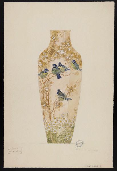 Vase d 'Alençon, Horace Désiré Bieuville, 1910