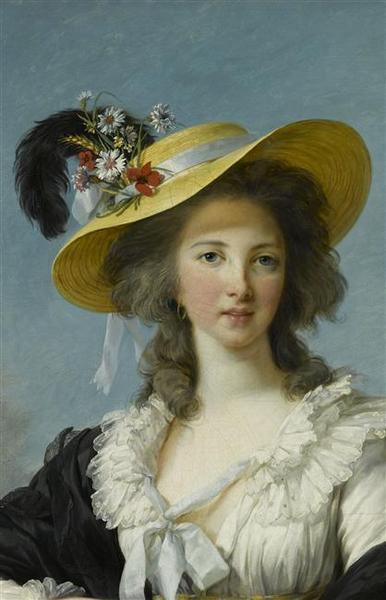 Yolande-Martine-Gabrielle de Polastron, duchesse de Polignac; Portrait au chapeau de paille_1