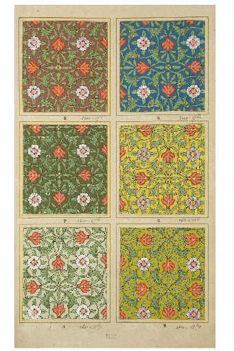 Damas, lampas et brochés en couleur, Balin