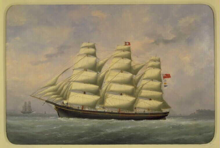 William D. Laurence, clipper de Maitland, 1874, Edouard Marie Père Adam, 1881