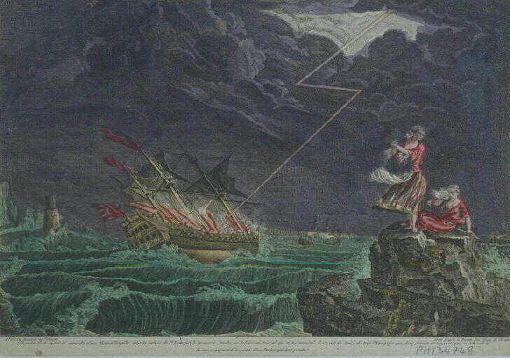 La foudre tombant sur un vaisseau [titre factice]_0