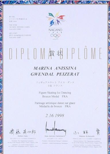 diplôme de titre, médaille de bronze