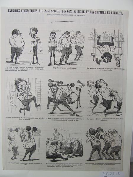 Exercices de gymnastique pour les gens du monde, Honoré Daumier, 1853