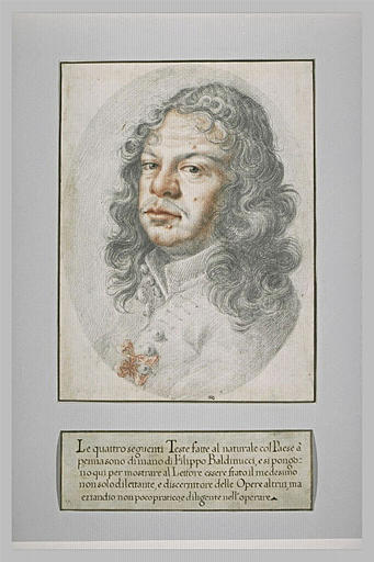 Portrait d'homme aux cheveux longs, vu de face : Camillo Pitti Gaddi_0